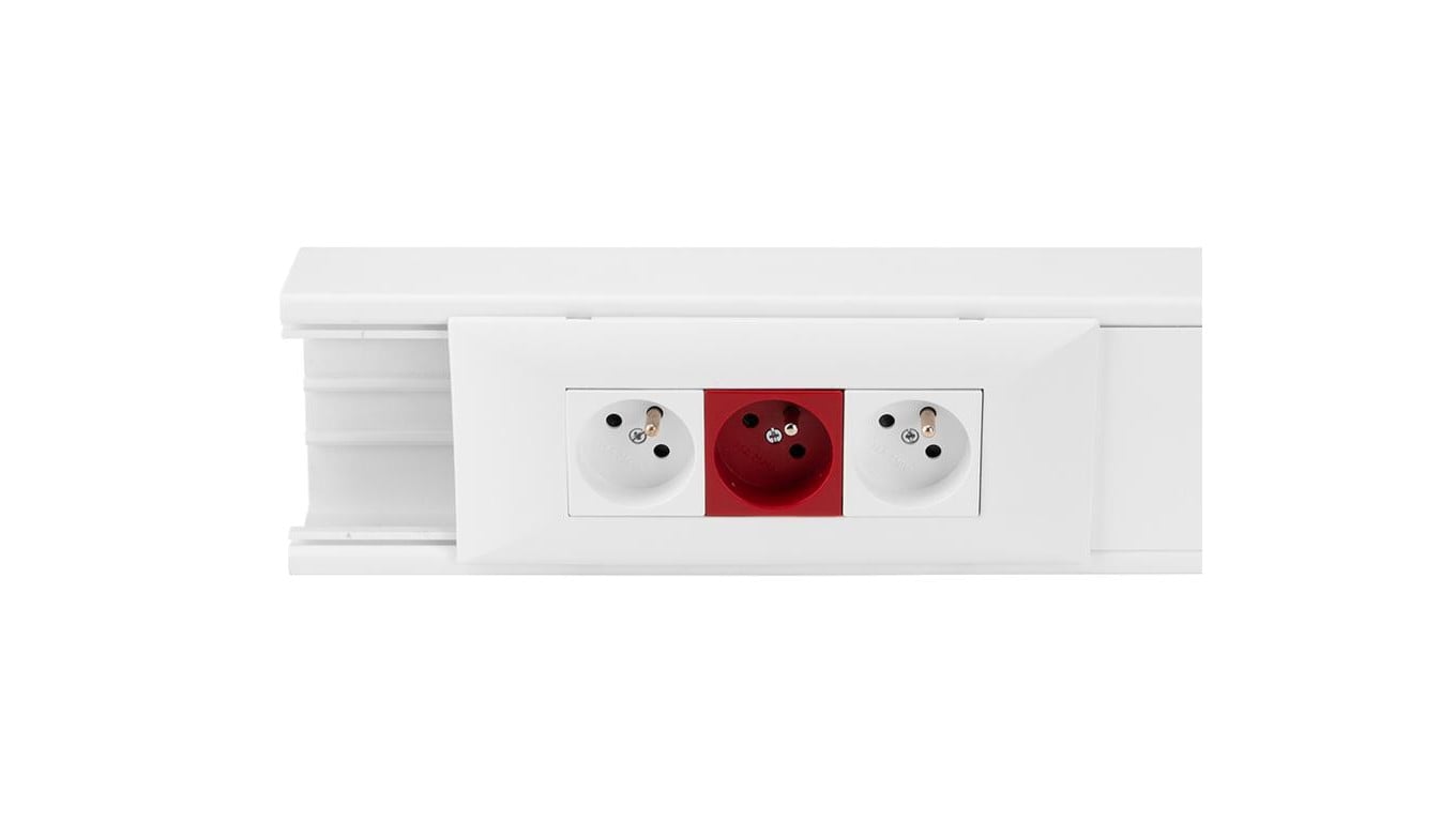 Listwa elektroinstalacyjna koryto instalacyjne 100x50 do montażu systemu ramek i gniazd 45x45 opakowanie (4/M/0010031000502000)