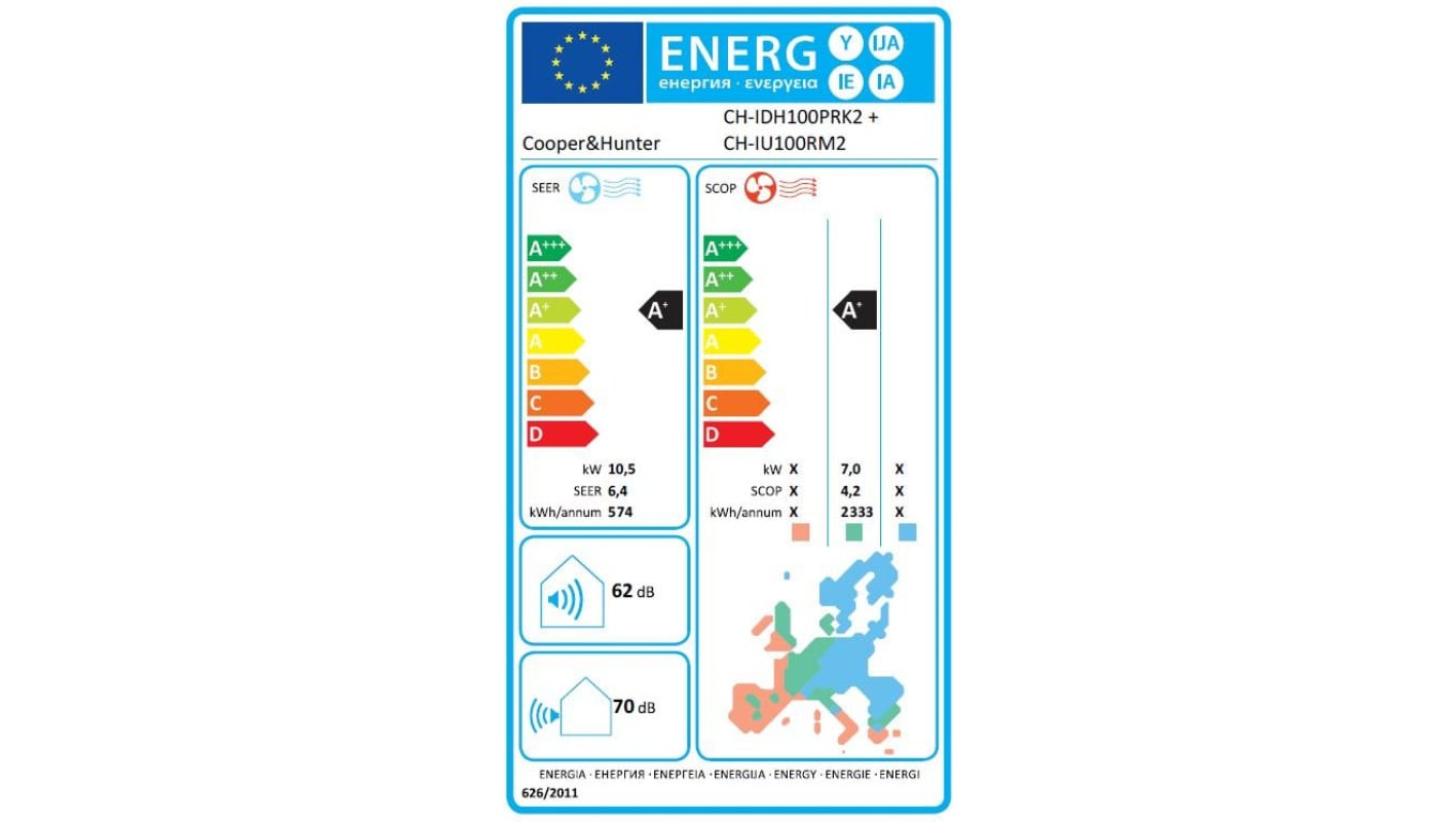 Klimatyzator CooperiHunter, Kanałowy 2, CH-IDH100PRK2 (jedn. wewn), 10,5 kW, 5 lat gwarancji, Chłodzenie i Grzanie, WiFi, LCAC