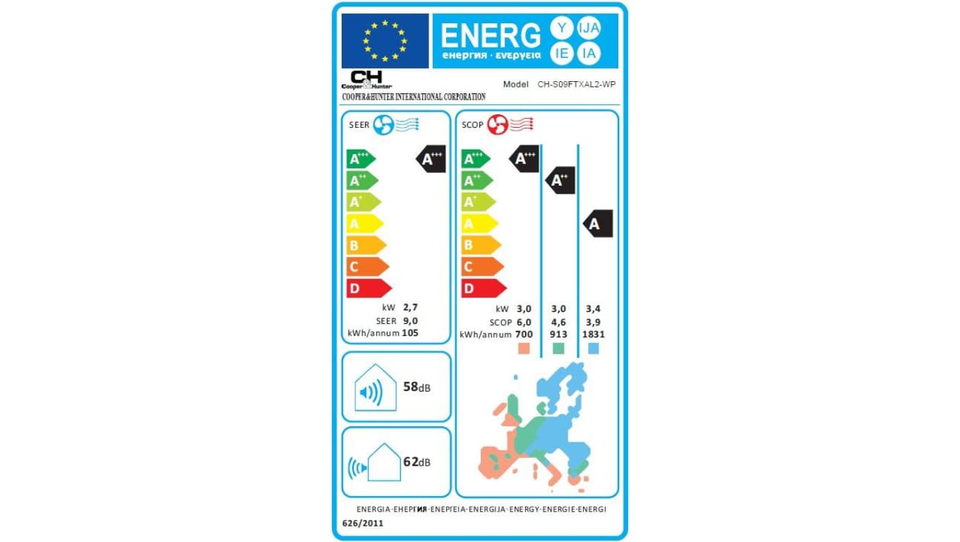 Klimatyzator ścienny CooperiHunter, Supreme Continental 2 (Biały), CH-S09FTXAL2-WP (komplet), 2,7 kW, 5 lat gwarancji