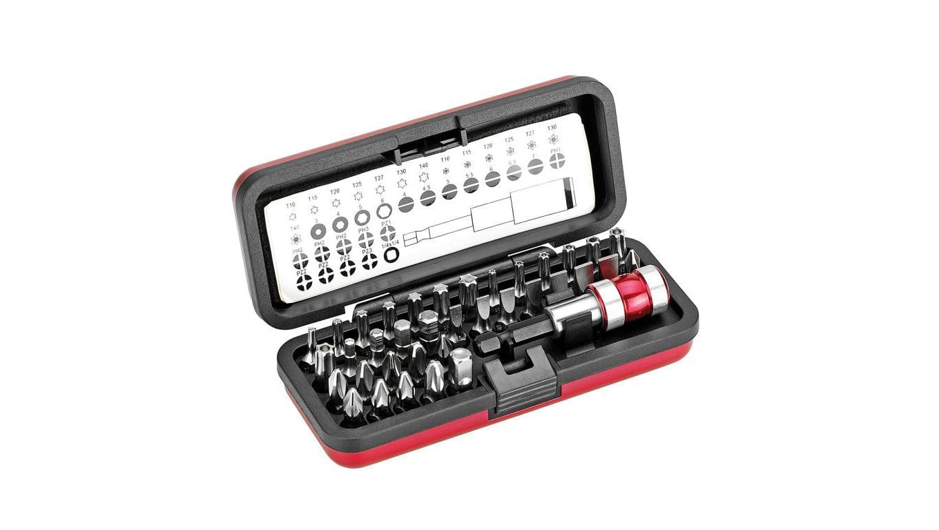Końcówki do wkrętarki 1/4 Krzyżakowa Płaska TORX Imbus Zestaw 37 szt. 113158 Cimco