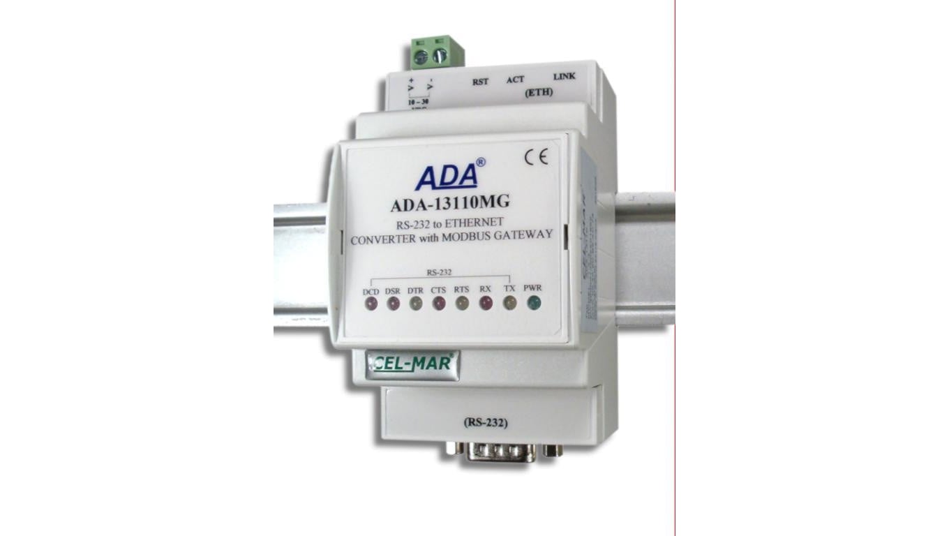 Konwerter ETHERNET na RS-232 z MODBUS GATEWAY ADA-13110MG-1-2