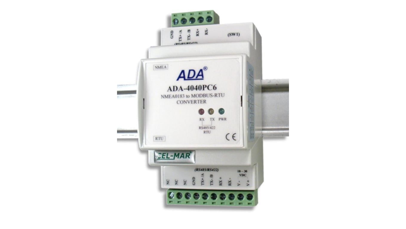 Konwerter protokołu NMEA0183 na MODBUS-RTU ADA-4040PC6-1-23