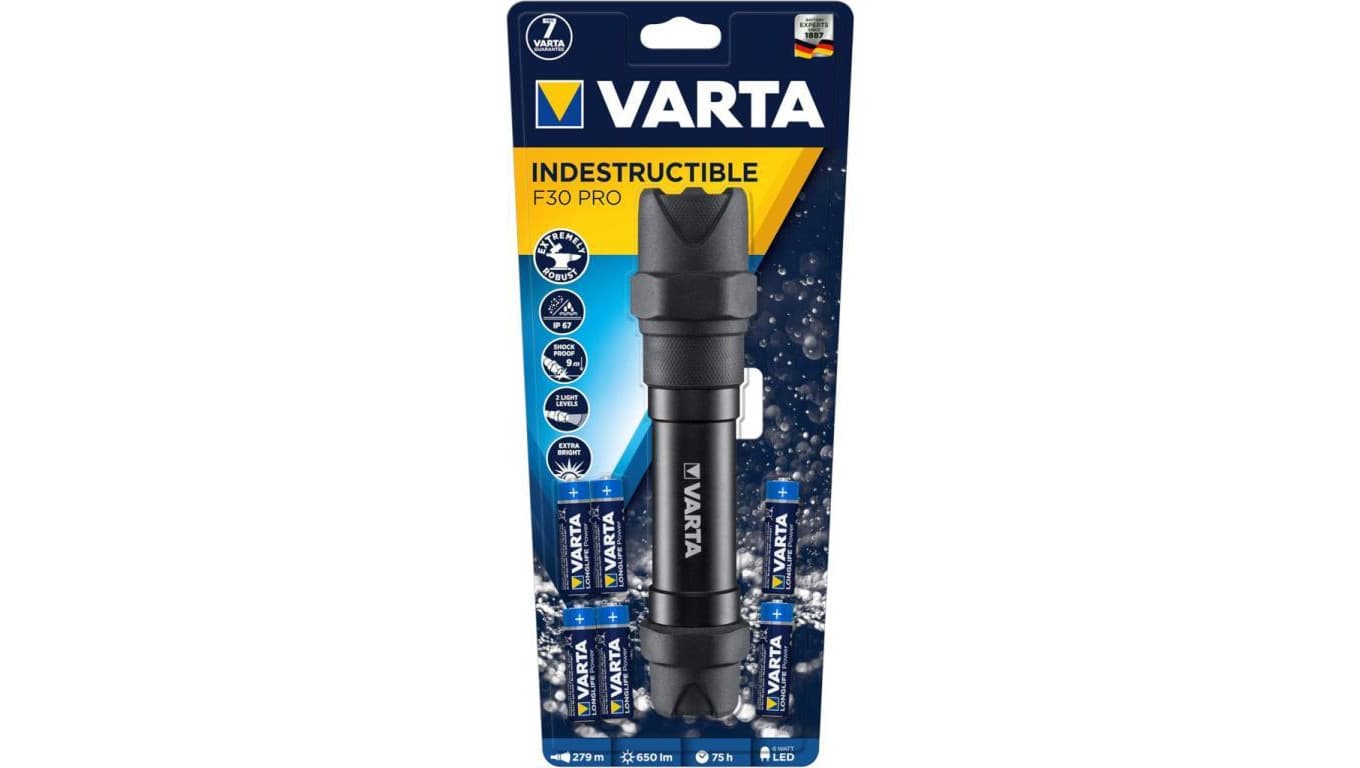 LATARKA LED NIEZNISZCZALNA F30PRO (6xAA) 650lm 270m VARTA