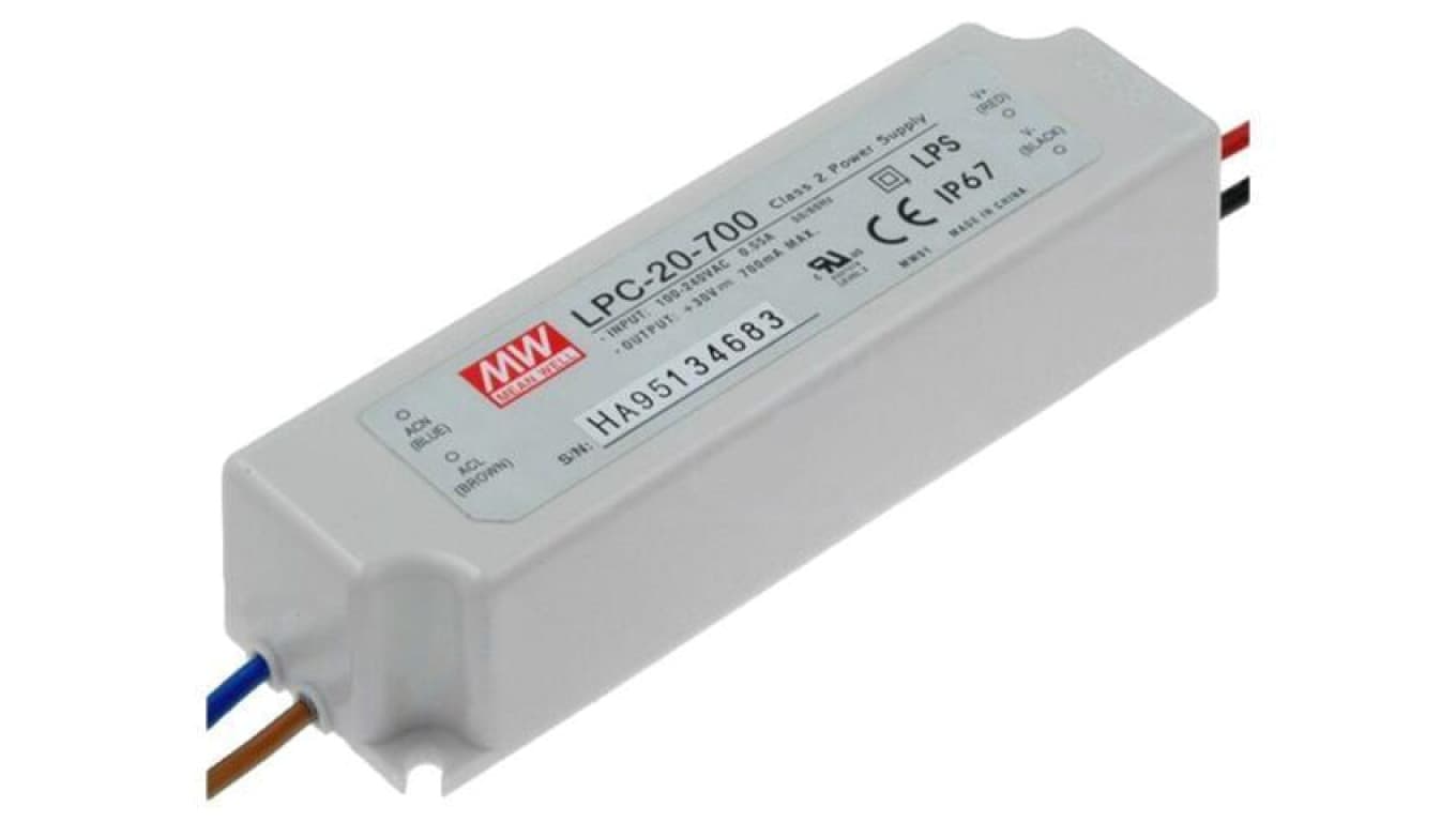 Zasilacz impulsowy, LED, 21W, 9÷30VDC, 700mA, 90÷264VAC, IP67, 83 LPC-20-700