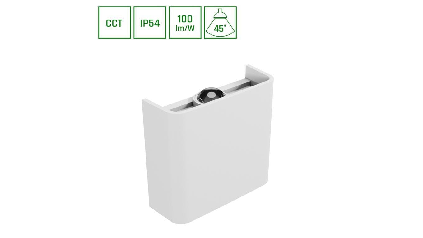 Kinkiet LED LUNARIX 1 2W 150lm CCT IP54 biały