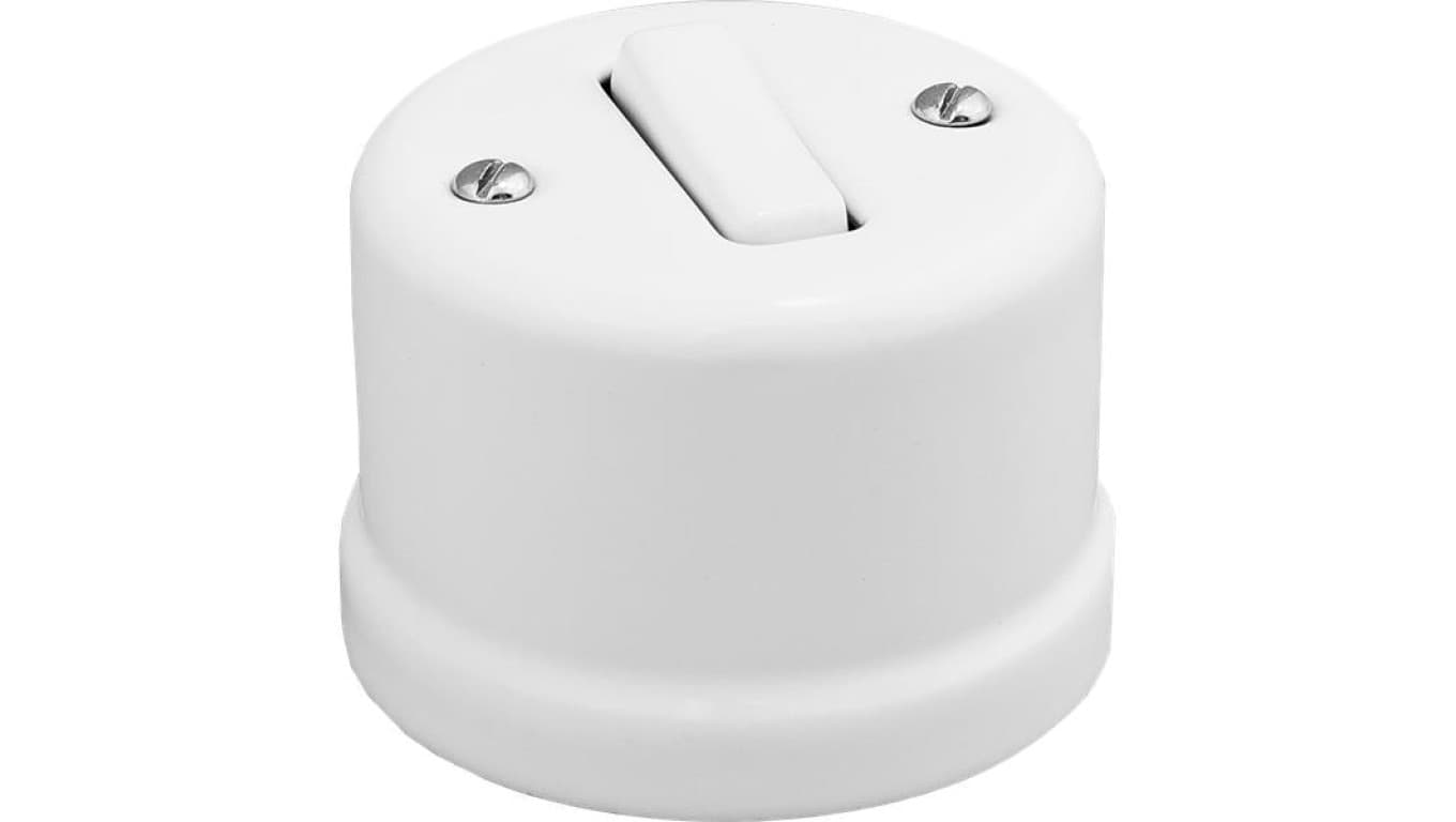 Łącznik dzwonkowy natynkowy Retro ceramic 10A-250V~, biały
