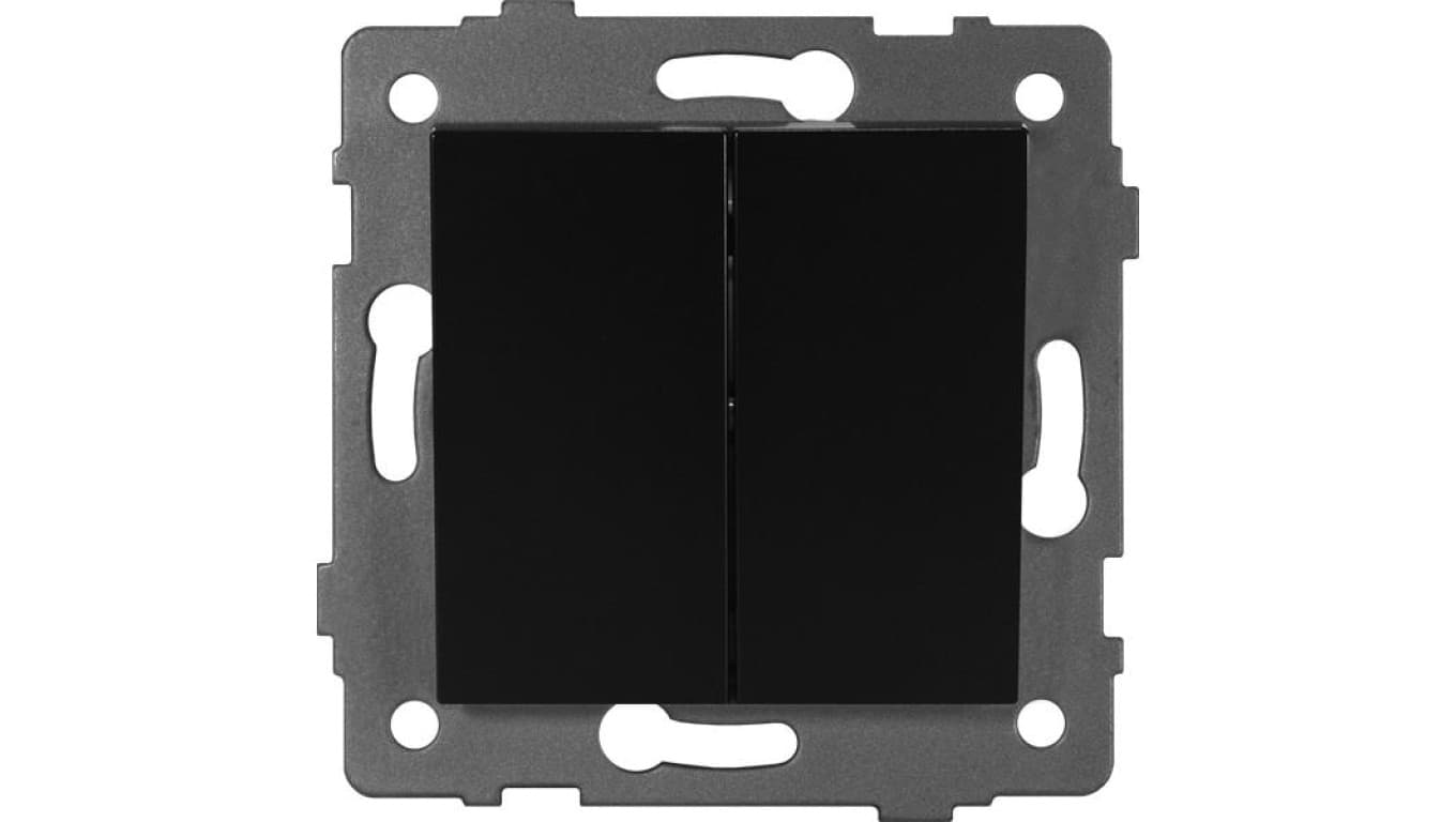 Łącznik dzwonkowy podwójny MODERN-Q, 10AX-250V~, czarny