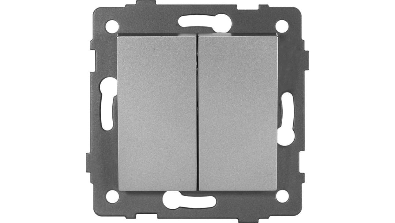 Łącznik dzwonkowy podwójny MODERN-Q, 10AX-250V~, szary