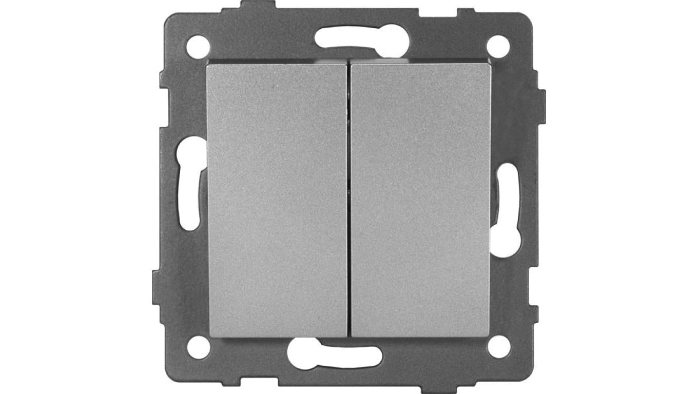 Łącznik dzwonkowy podwójny MODERN-Q, 10AX-250V~, szary