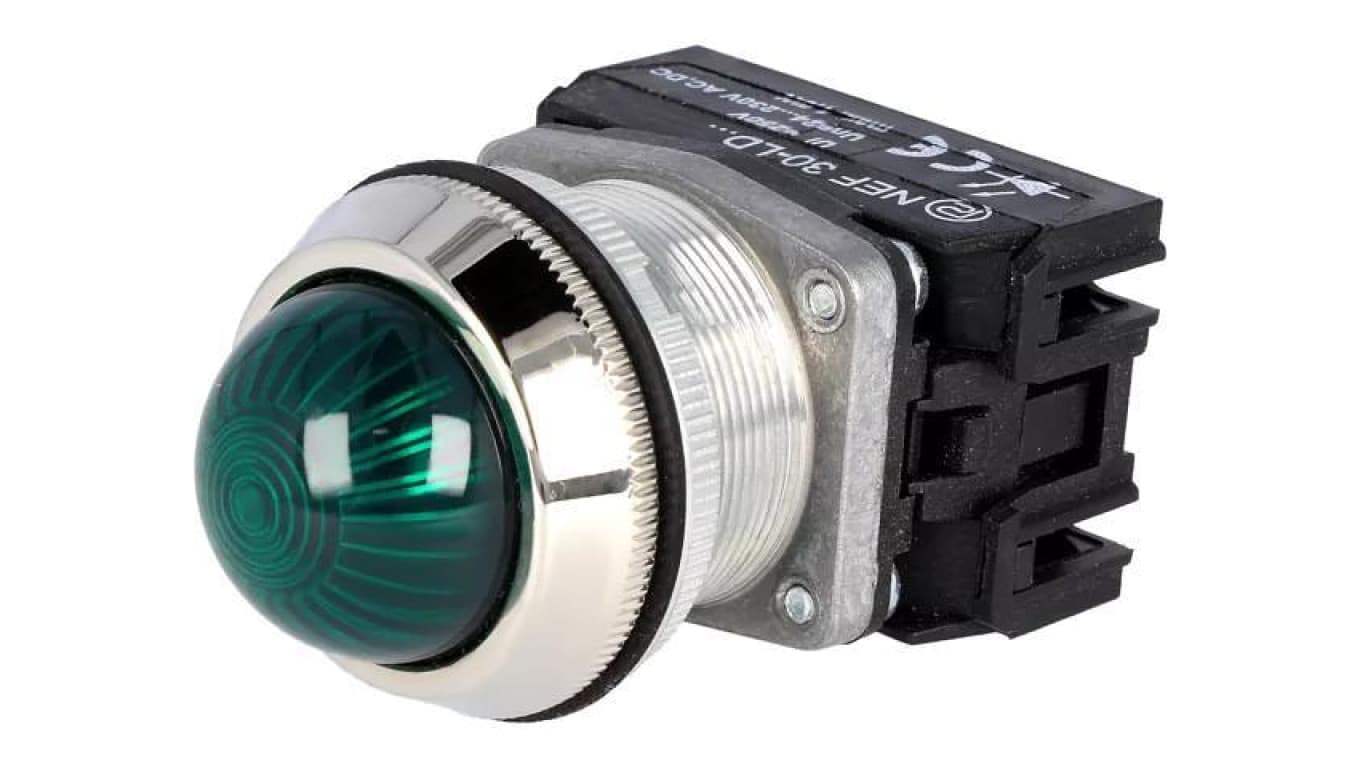 Lampka kontrolna, 30mm, Podświetlenie: LED, Ø30,5mm, 24÷230VAC, IP20, NEF30 NEF30-LDSZ-U