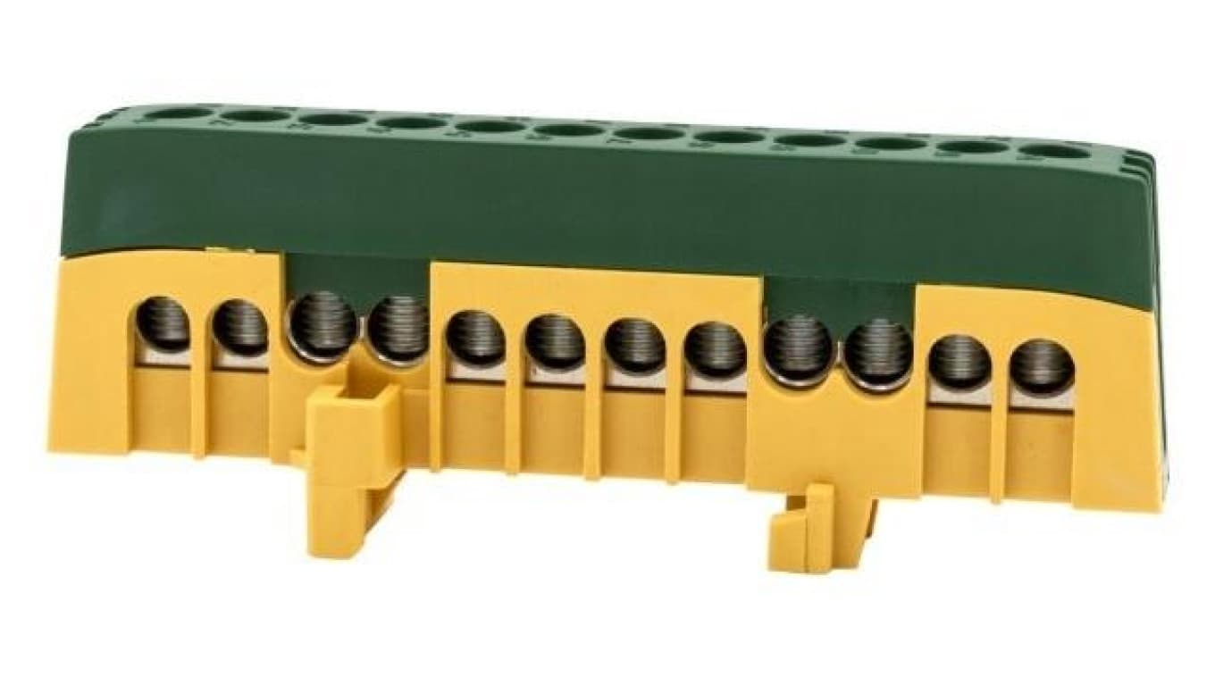 Listwa ochronna ZPI 12-modułowa (12x16mm2) IP20 AL/CU - żółto/zielona