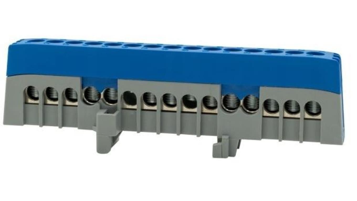 Listwa ochronna ZPI 15-modułowa (15x16mm2) IP20 AL/CU - niebieska