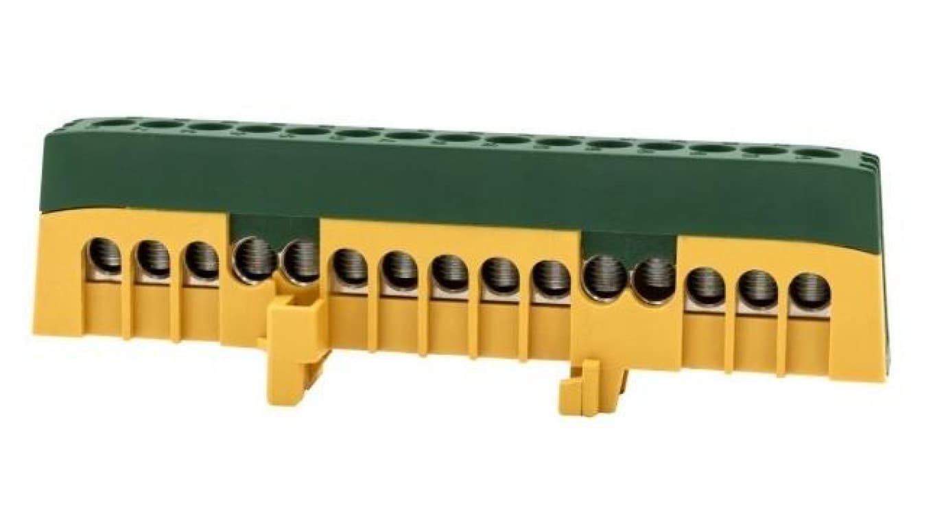 Listwa ochronna ZPI 15-modułowa (15x16mm2) IP20 AL/CU - żółto/zielona