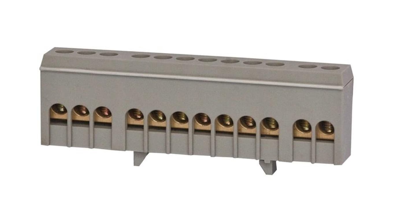 Listwa zerowa 12-modułowa 12x16mm² - szara F2.0265