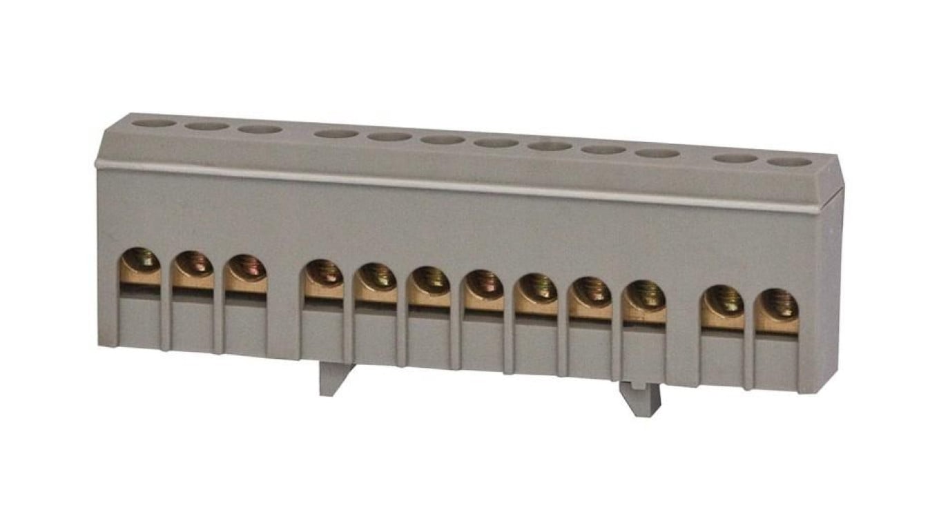 Listwa zerowa 12-modułowa 12x16mm² - szara F2.0265