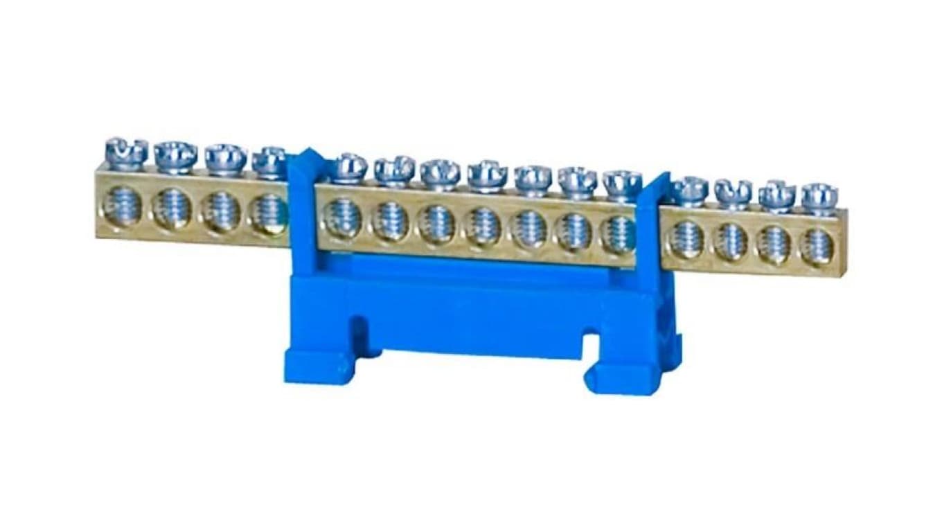 Listwa zerowa 15-modułowa niska podstawa - niebieska F2.0118