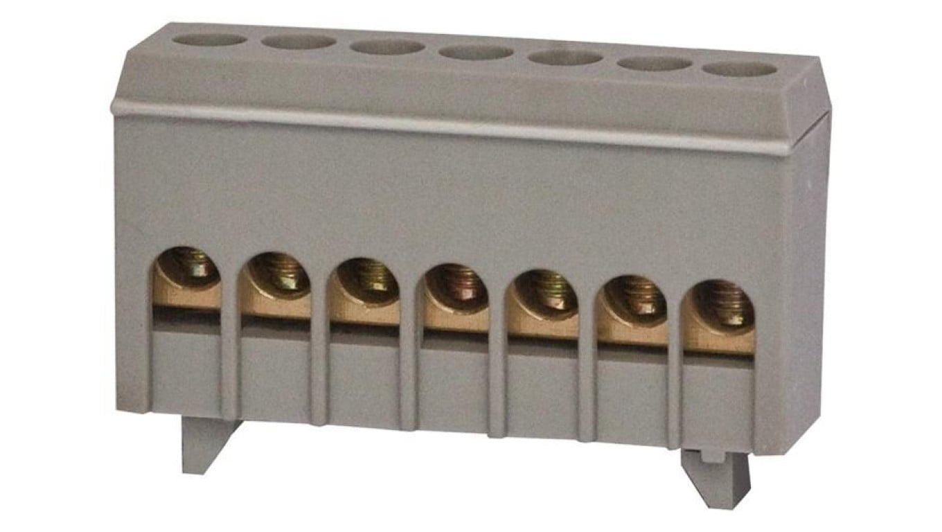 Listwa zerowa 7-modułowa 7x16mm² - szara F2.0264