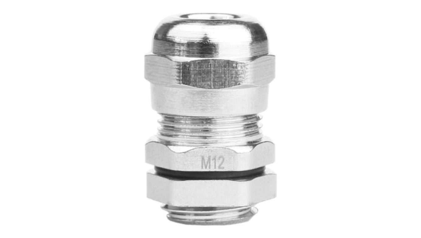 M12 Dławnica dławik metryczny 3-6,3mm IP68 mosiądz niklowany DGN 3169