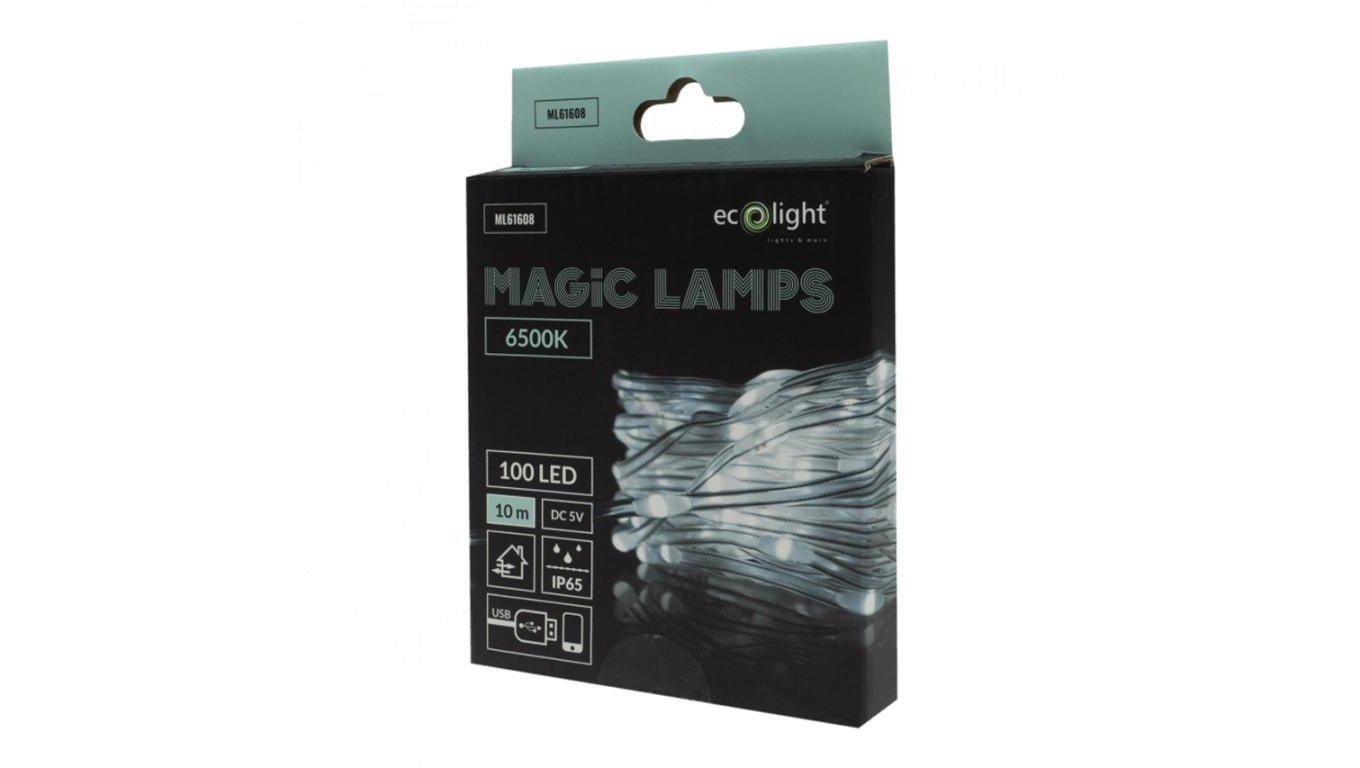 Magiczne lampki 100 led 6500K 10m DC5V