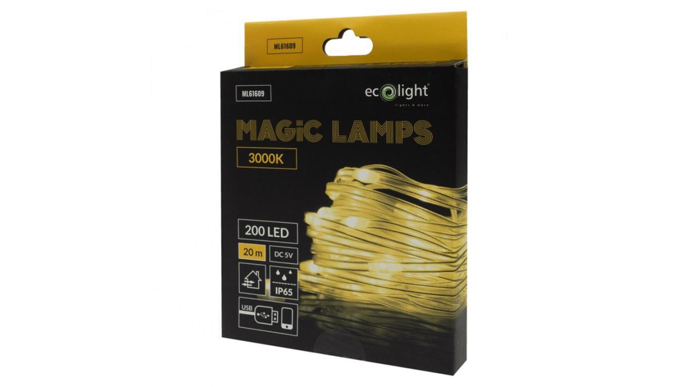 Magiczne lampki 200 led 3000K 20m DC5V