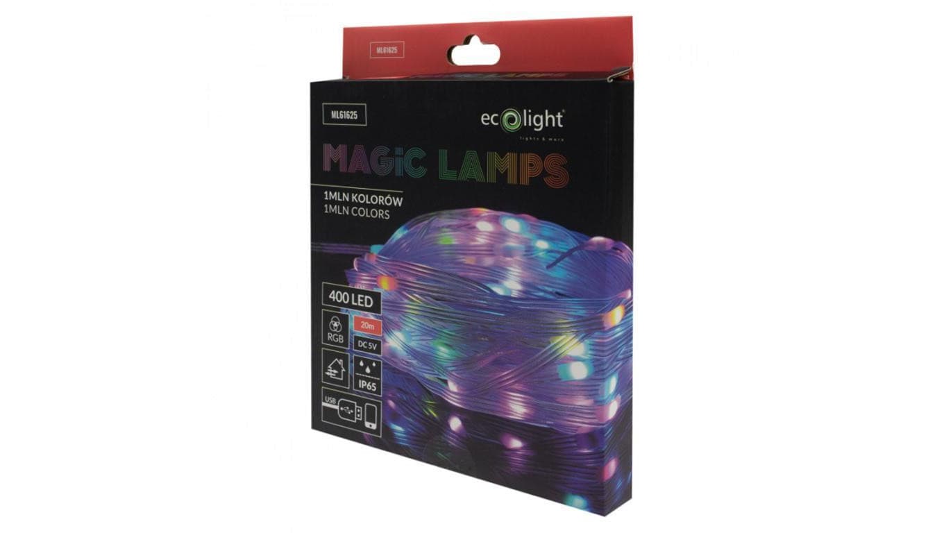 Magiczne lampki 400 led 1mln kolorów 20m DC5V