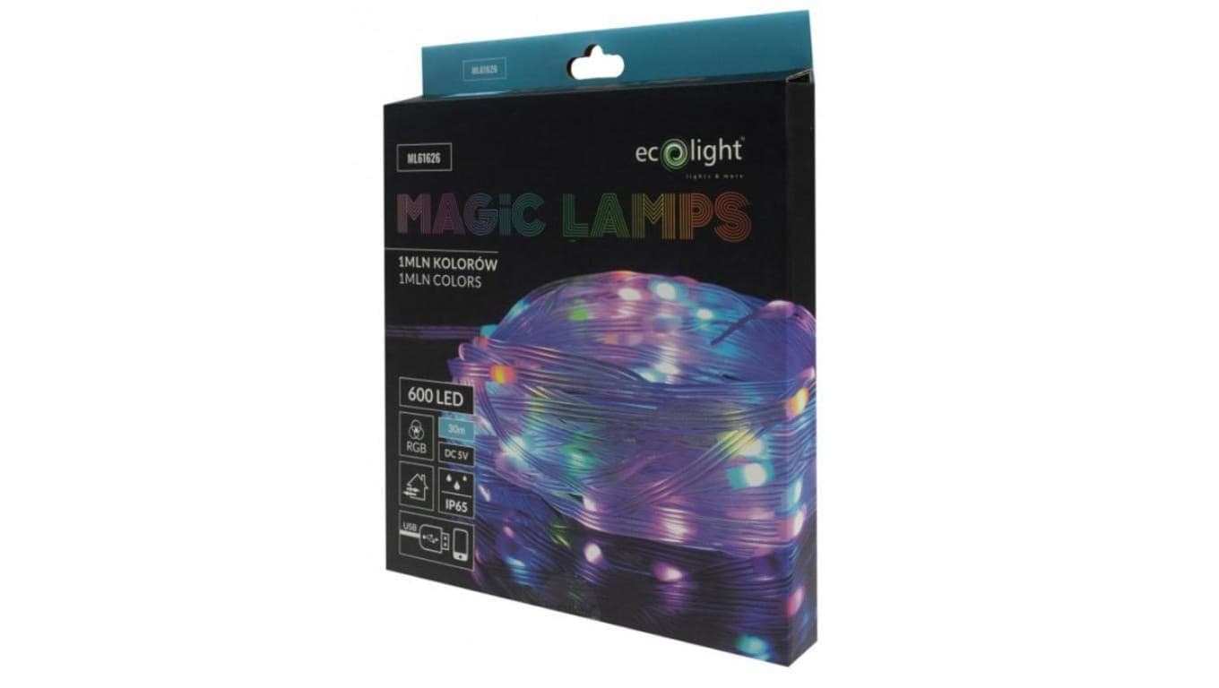 Magiczne lampki 600 led 1mln kolorów 30m DC5V