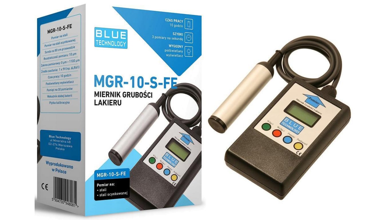 Miernik grubości lakieru Blue Technology MGR-10-S-FE