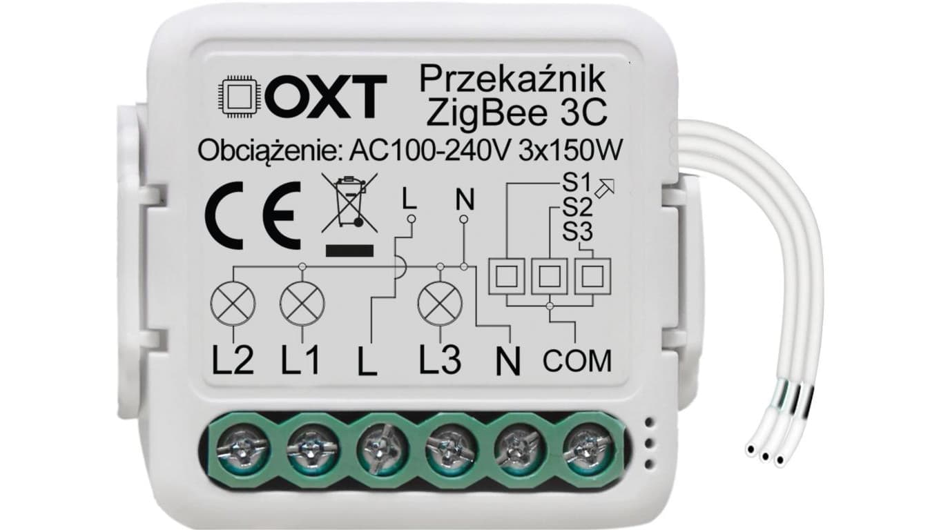 Moduł OXT mini przekaźnik 3 obwody ZigBee TUYA