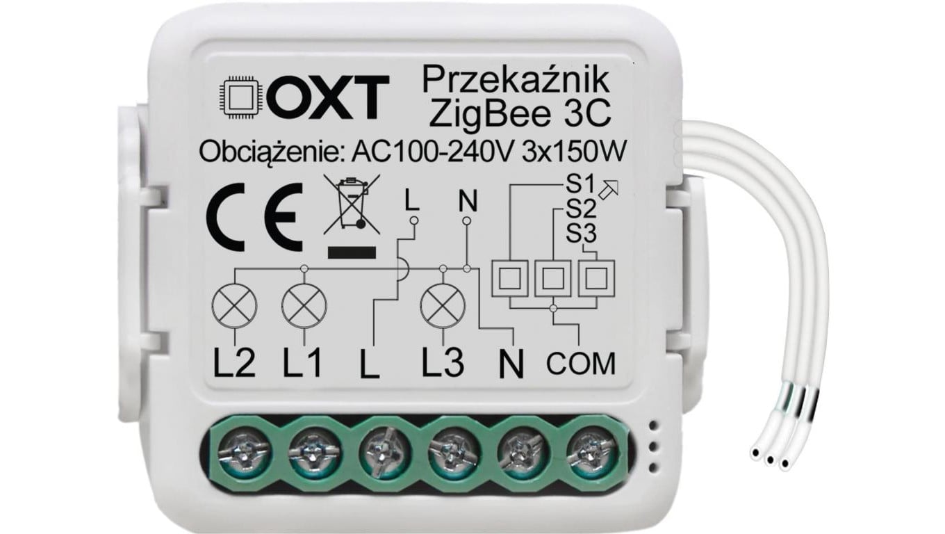 Moduł OXT mini przekaźnik 3 obwody ZigBee TUYA