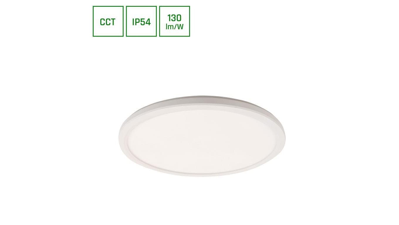 Plafoniera LED NYMPHEA FLAT DUO 24W 3100lm CCT IP54 292x26mm biały