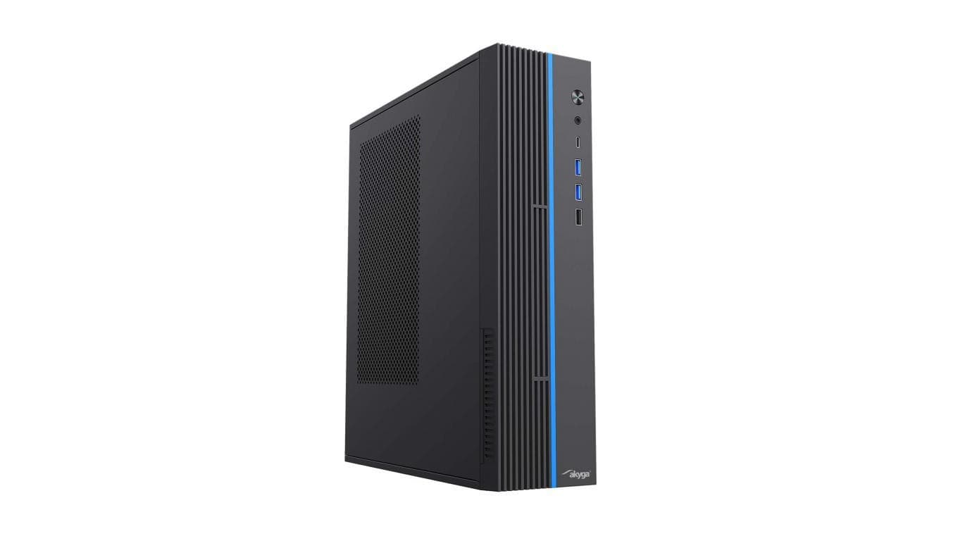 Obudowa SFF Akyga AK-302-01BL USB-C + 2x USB 3.0 + USB 2.0 czarna bez PSU