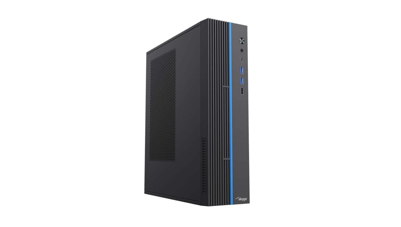 Obudowa SFF Akyga AK-302-01BL USB-C + 2x USB 3.0 + USB 2.0 czarna bez PSU