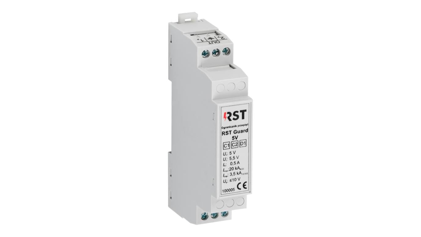 Ogranicznik przepięć do ochrony systemów sterowania i kontrolno-pomiarowych, RST Guard 5V 100 005