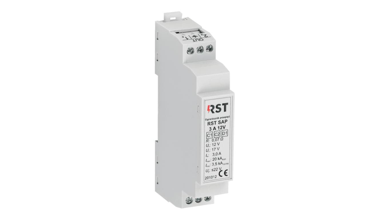 Ogranicznik przepięć do pętli systemów sygnalizacji pożaru D1 RST SAP 3A 12V 201 012