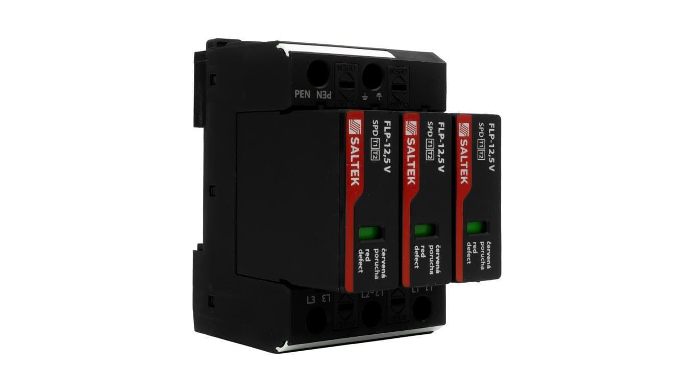Ogranicznik przepięć typ 1 12.5kA FLP-12,5 V/3 do 350V DC szyna DIN ochronnik przepięciowy dla niskiego napięcia