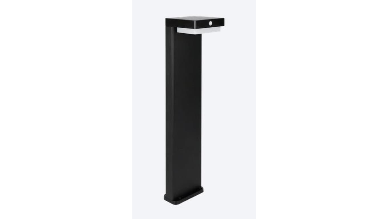 Oprawa Solarna Ogrodowa Suntis 3000K 220lm 2Ah USB-C Kwadrat IP54 Czarna 5 lat gwar.