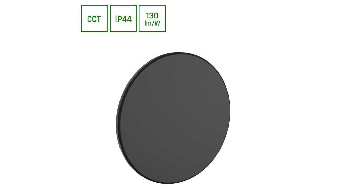 Oprawa elewacyjna LED PIATTA 18W 2350lm CCT IP44 czarny