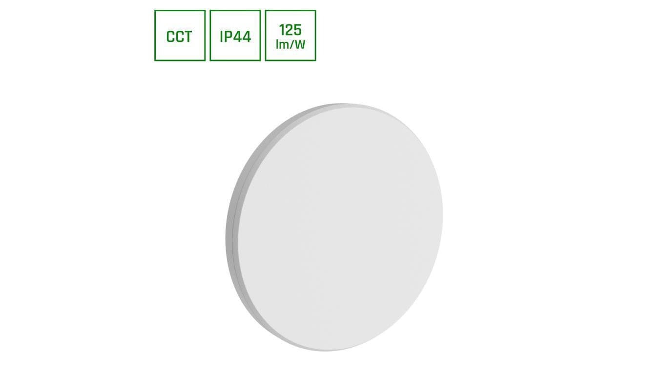 Oprawa elewacyjna LED PIATTA 9W 1125lm CCT IP44 biały