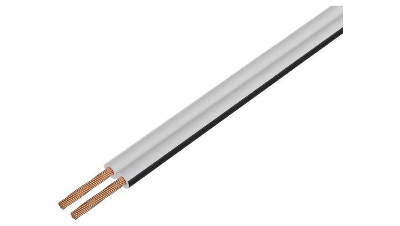 Przewód głośnikowy typu TLYp 2x2,5mm2 linka Cu biały Izolacja: PVC PKT0037BC