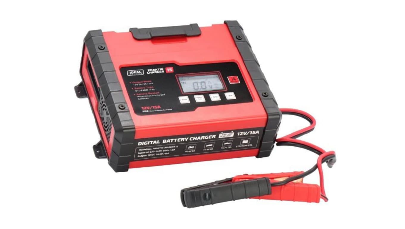 PROSTOWNIK INTELIGENTNY PRAKTIK CHARGER 15 LCD 12V