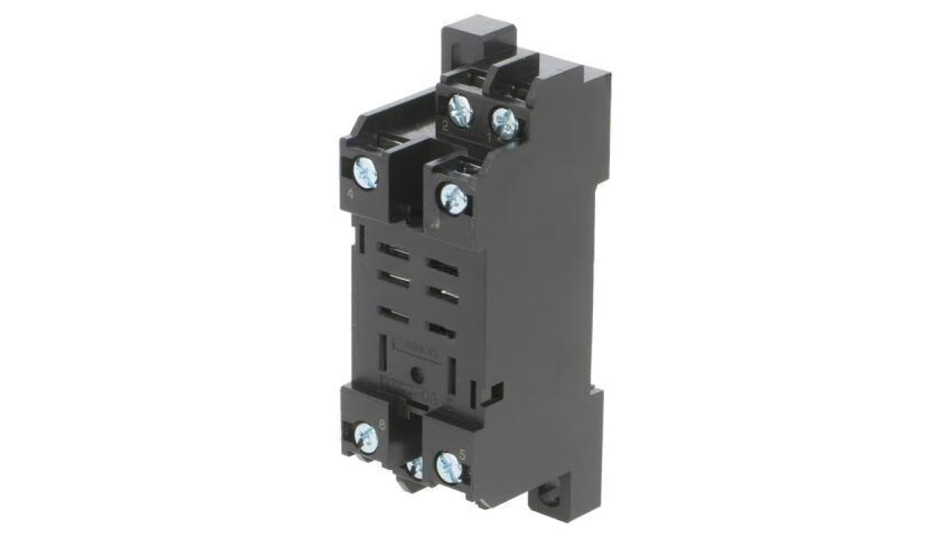 Podstawka PIN: 8 15A 250VAC na szynę DIN PTFZ-08-E