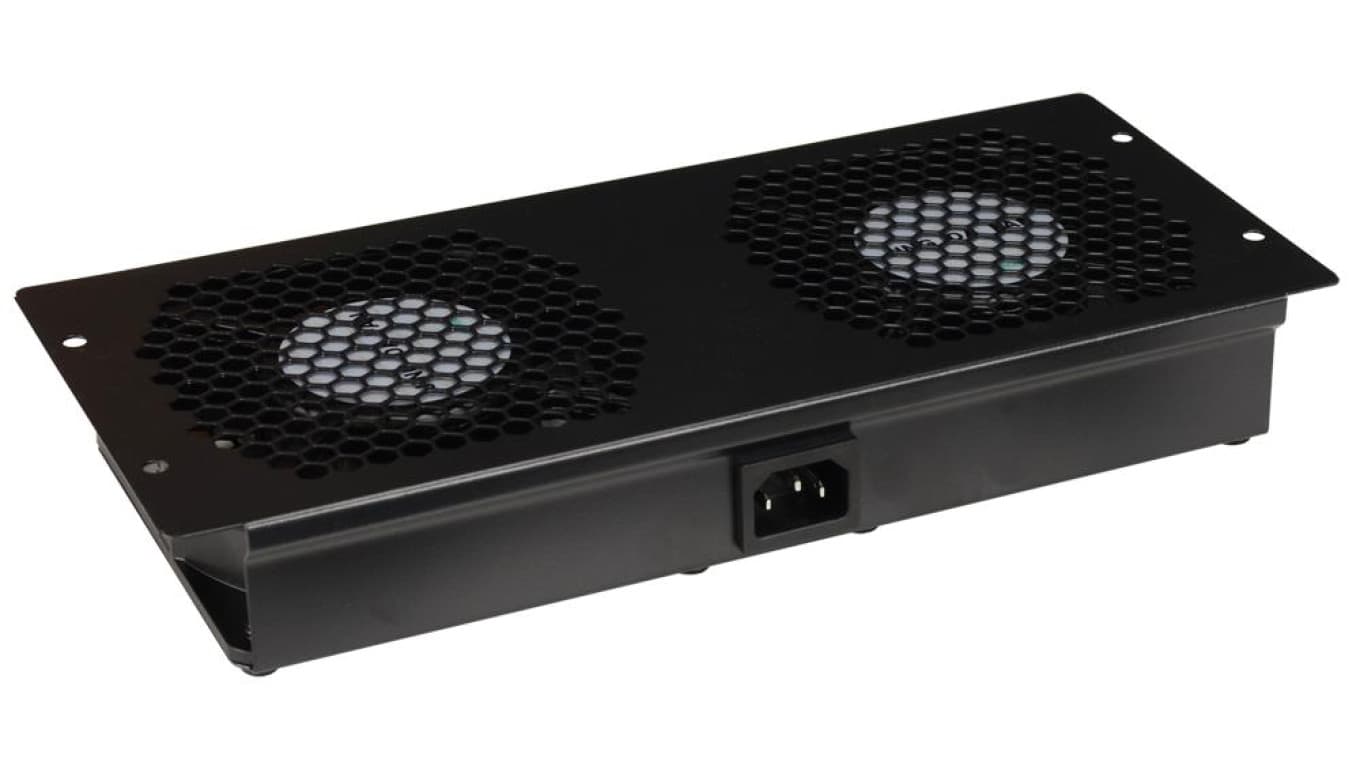 Panel 2 wentylatorów do zainstalowania w płycie górnej szafy RACK RAWP