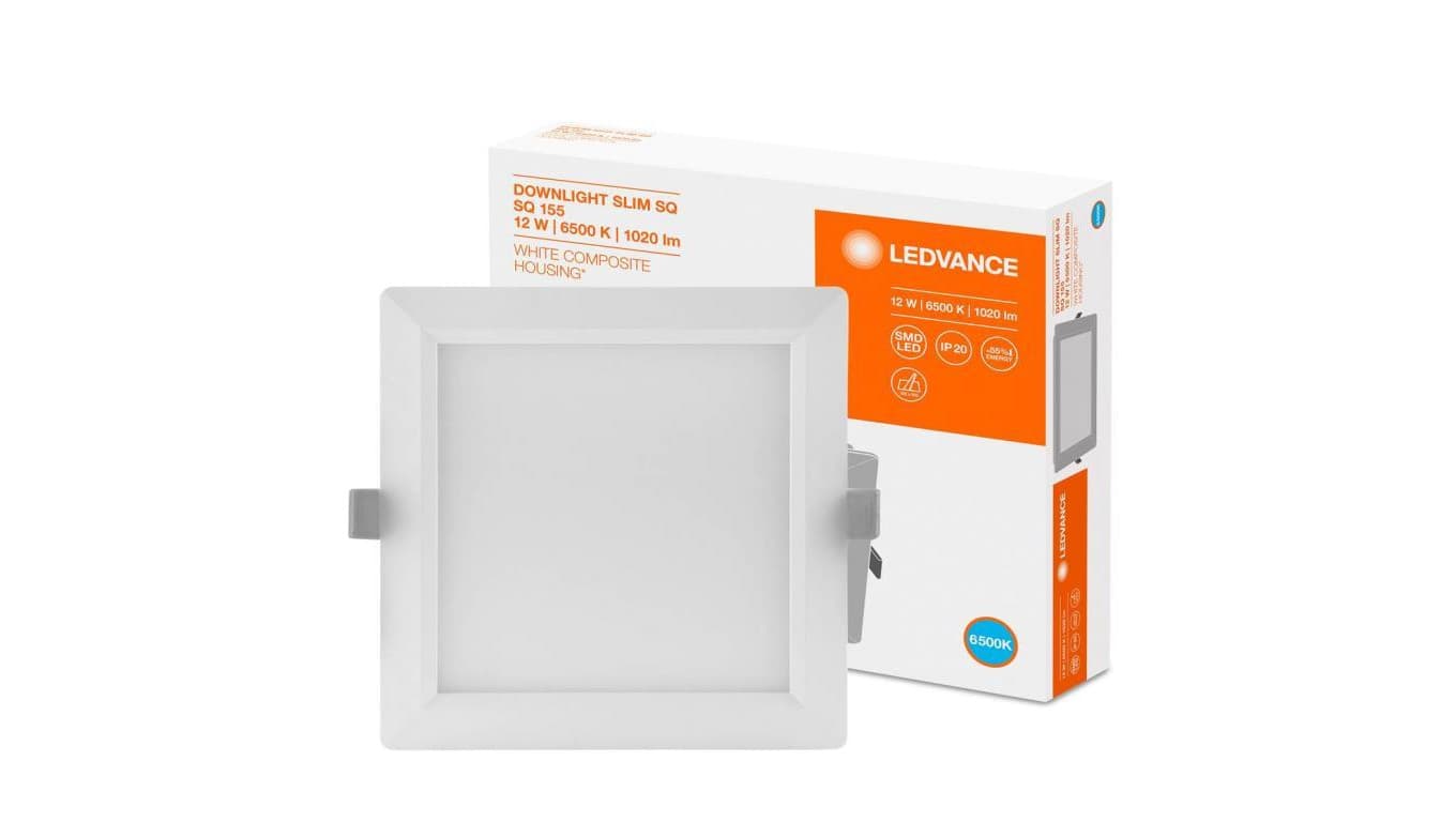 Panel LED Podtynkowy wpuszczany 12W 6500K DOWNLIGHT Slim SQ155 LEDVANCE kwadrat