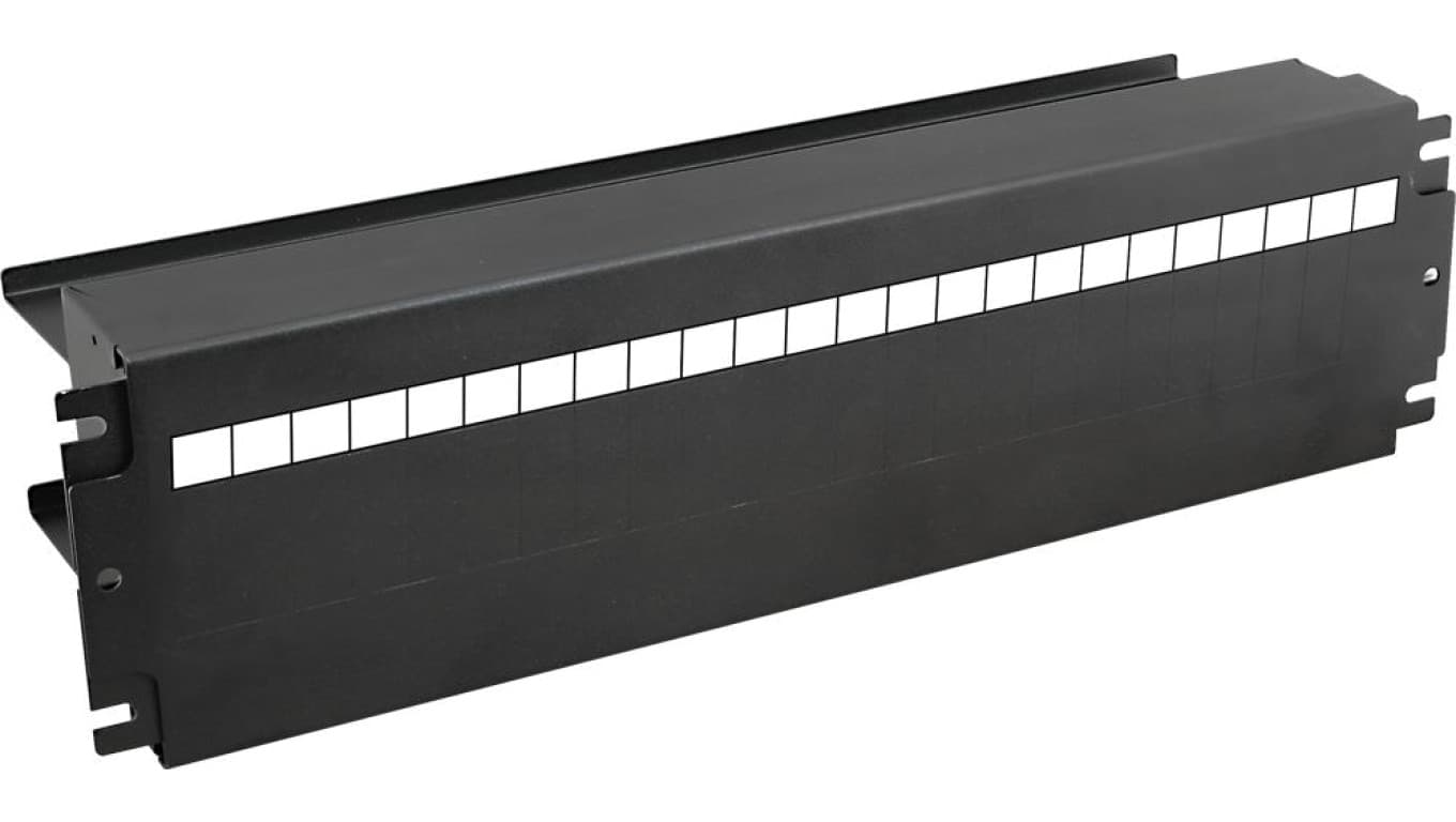 Panel dystrybucji napięć 24×S ARADIN1 do zamontowania bezpieczników elektrycznych typu S w szafie RACK 19