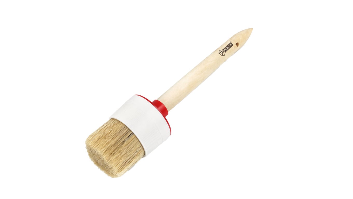 Pędzel okrągły Polax z drewnianą rączką №18/60 mm (08-009)