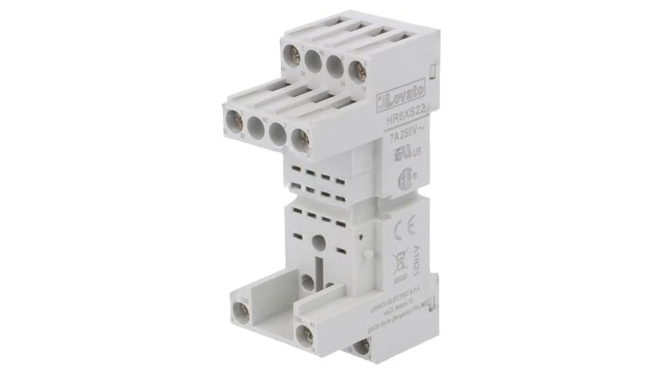 Podstawka, PIN-8, 10A, 250VAC, na szynę DIN, HR60 HR6XS22