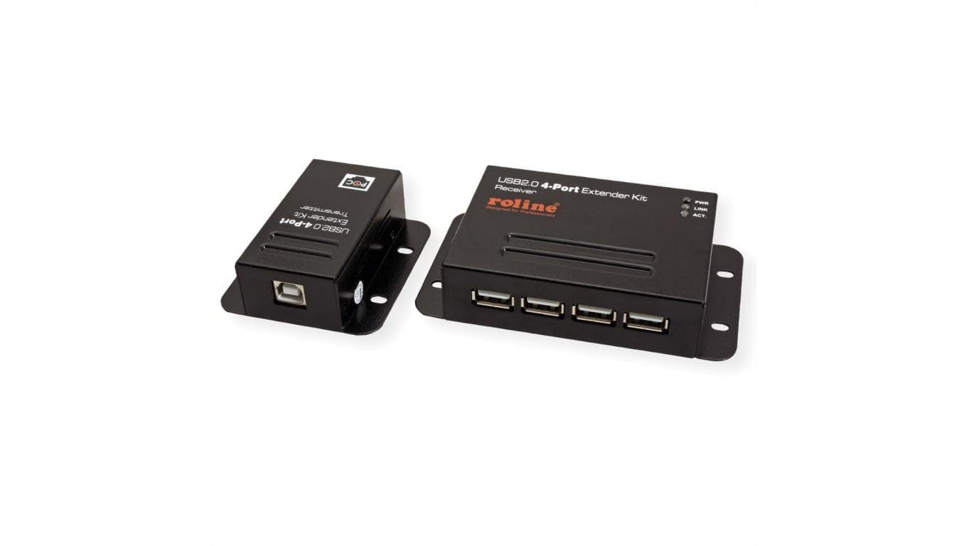 Przedłużacz ROLINE USB 2.0 przez RJ45, 4x USB, maks. 50m