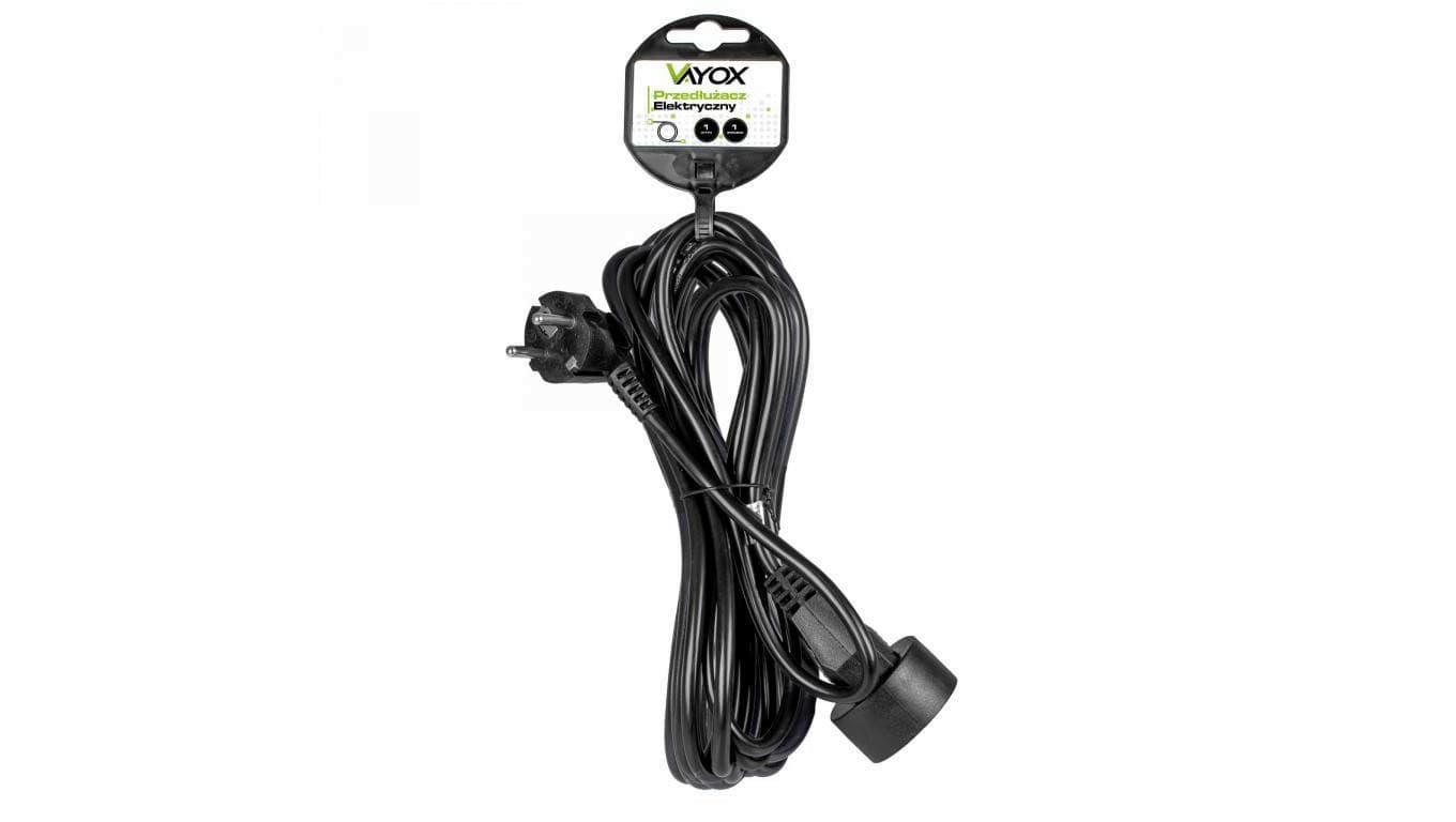Przedłużacz elektryczny 1 gn+0 10m czarny VA0310-10B Vayox