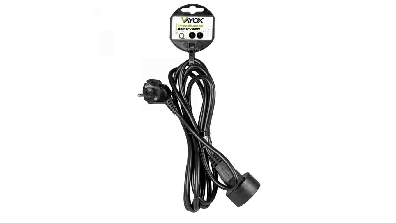 Przedłużacz elektryczny 1 gn+0 5m czarny VA0310-5B Vayox