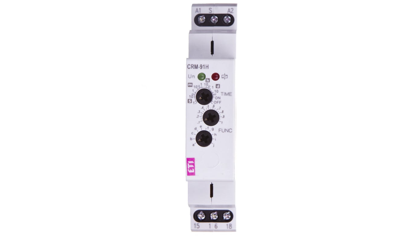 Przekaźnik czasowy 1P 16A 0,1sek-100dni 12-240V AC/DC wielofunkcyjny CRM-91H